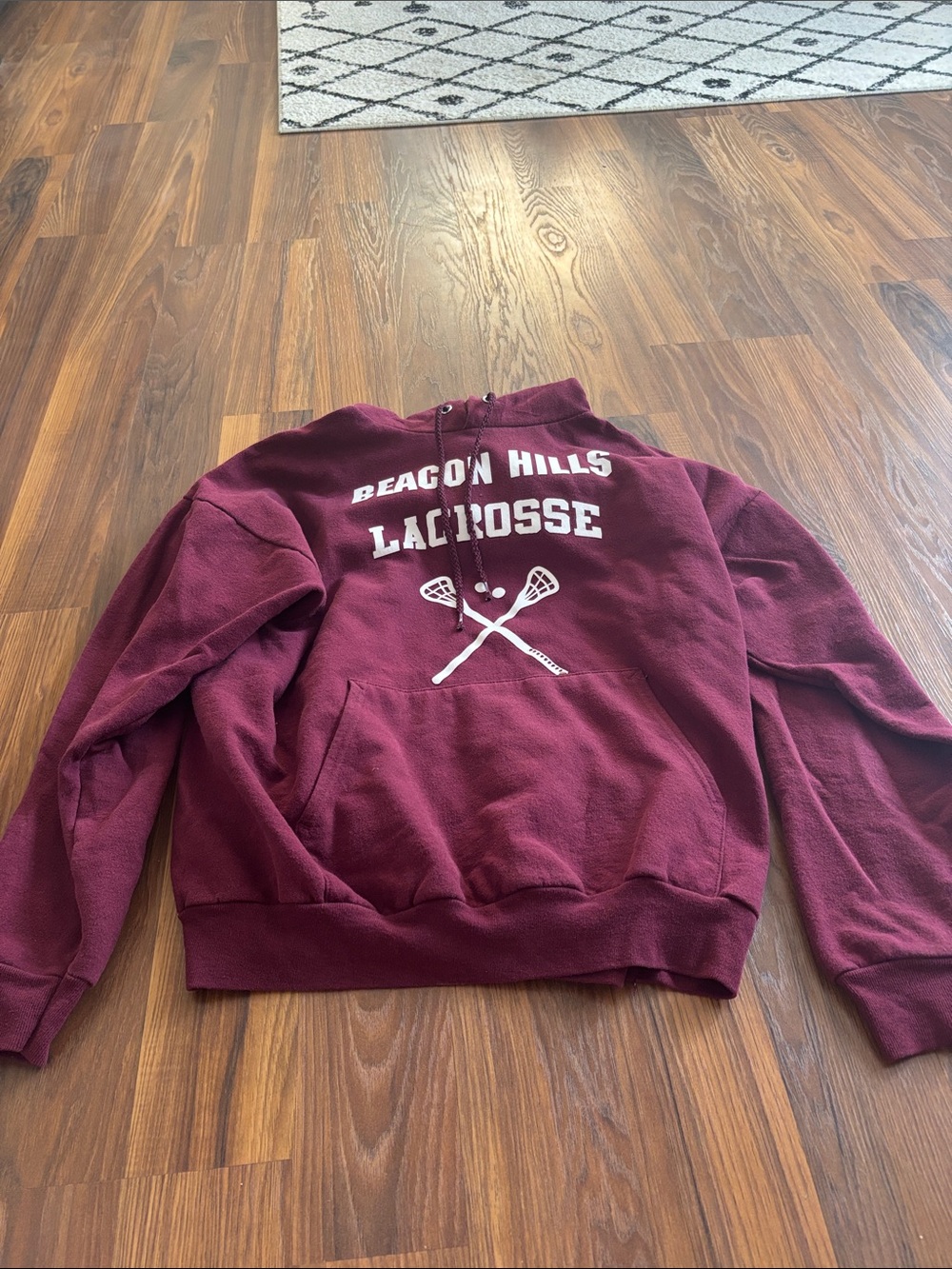Teen Wolf Beacon Hills Lacrosse Maroon Hoodie Sweatshirt